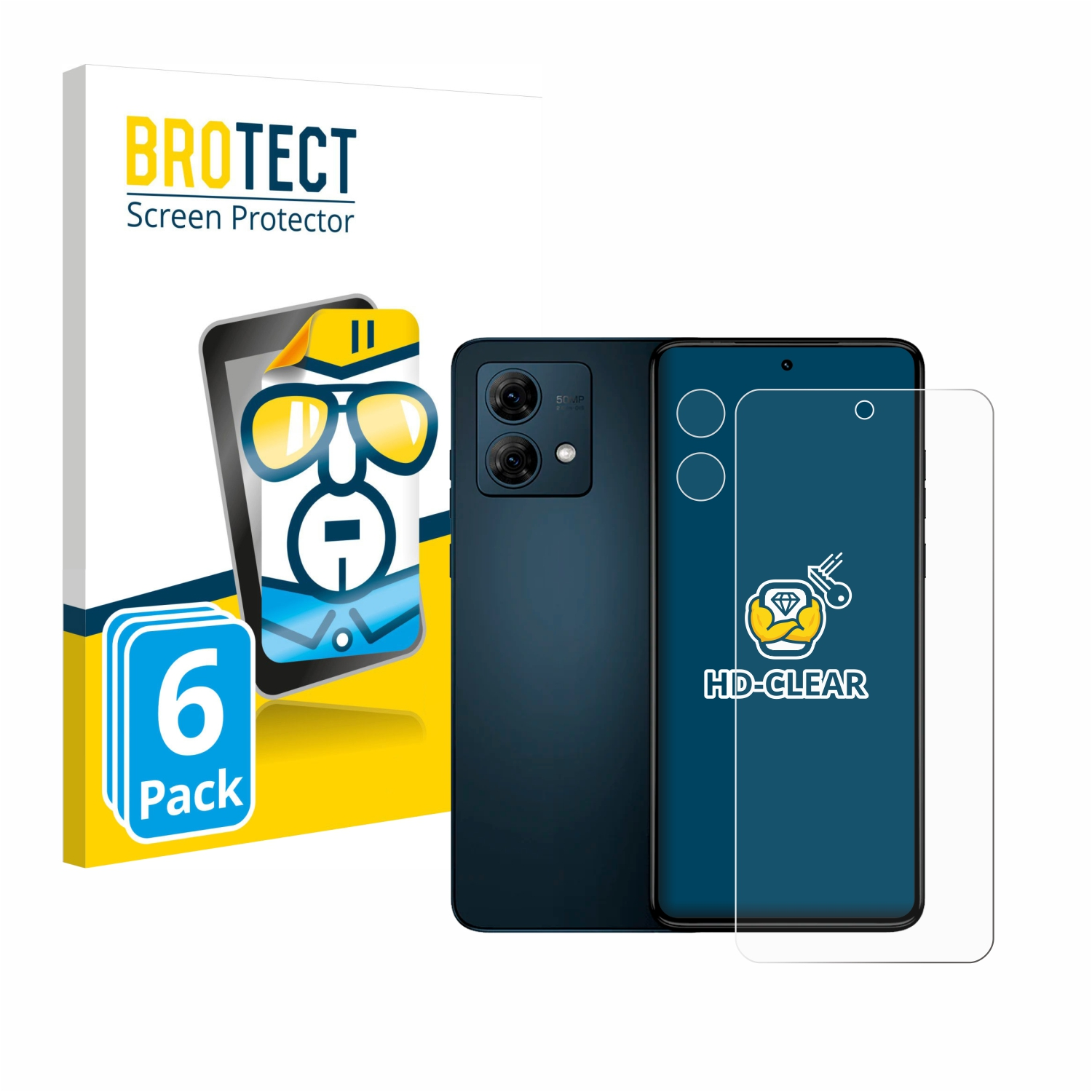 BROTECT 6x klare Schutzfolie(für Motorola Moto G84)