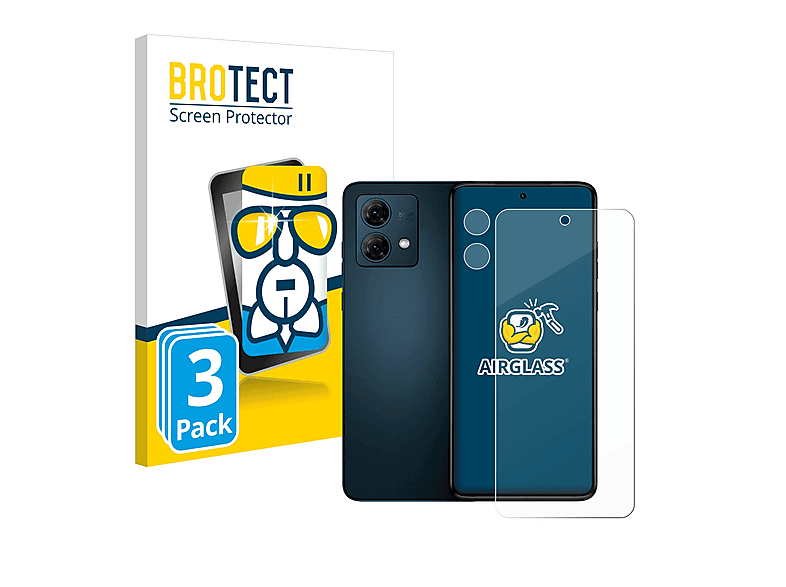 G84) Airglass Motorola klare 3x BROTECT Moto Schutzfolie(für
