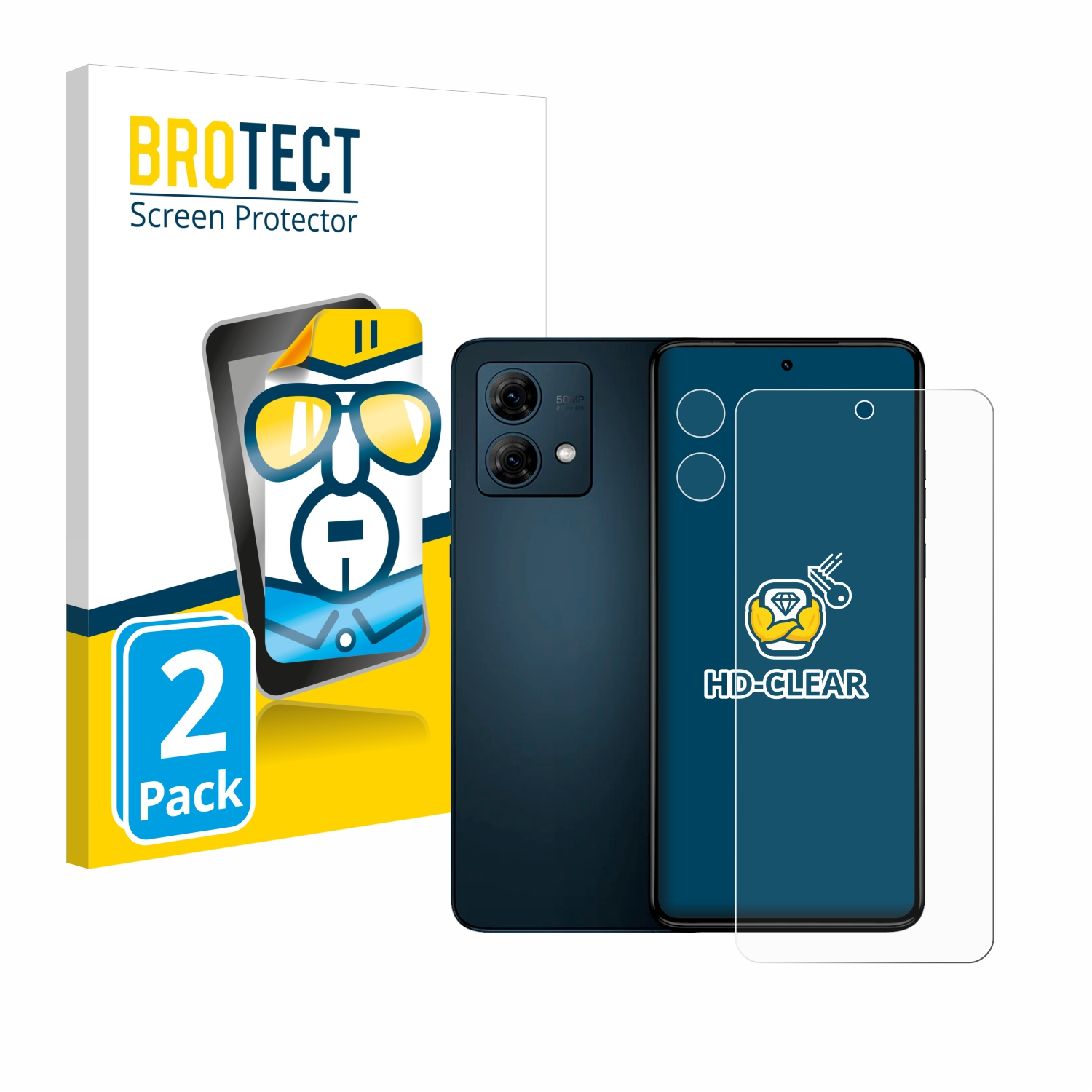BROTECT 2x klare G84) Schutzfolie(für Moto Motorola