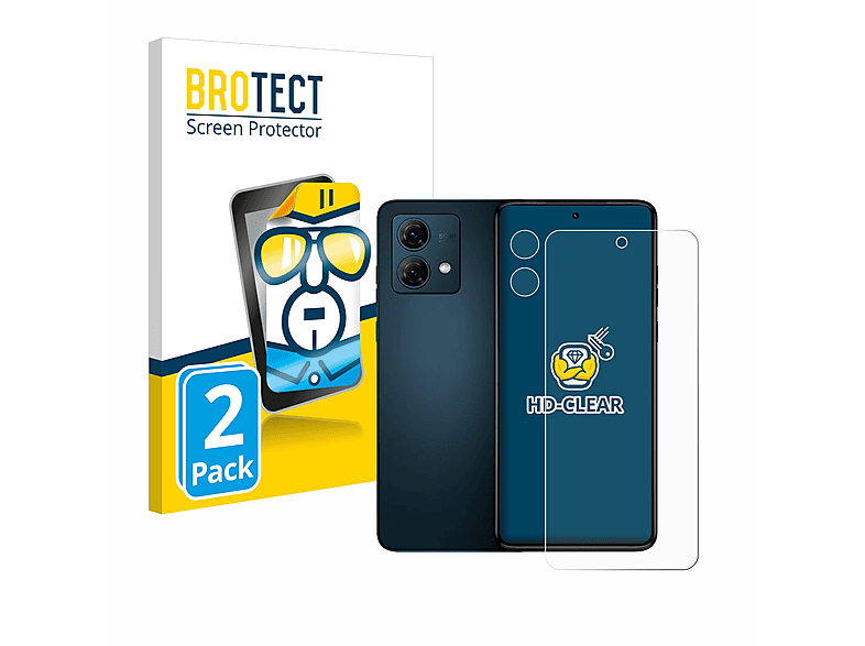 BROTECT 2x klare Schutzfolie(für Motorola Moto G84)