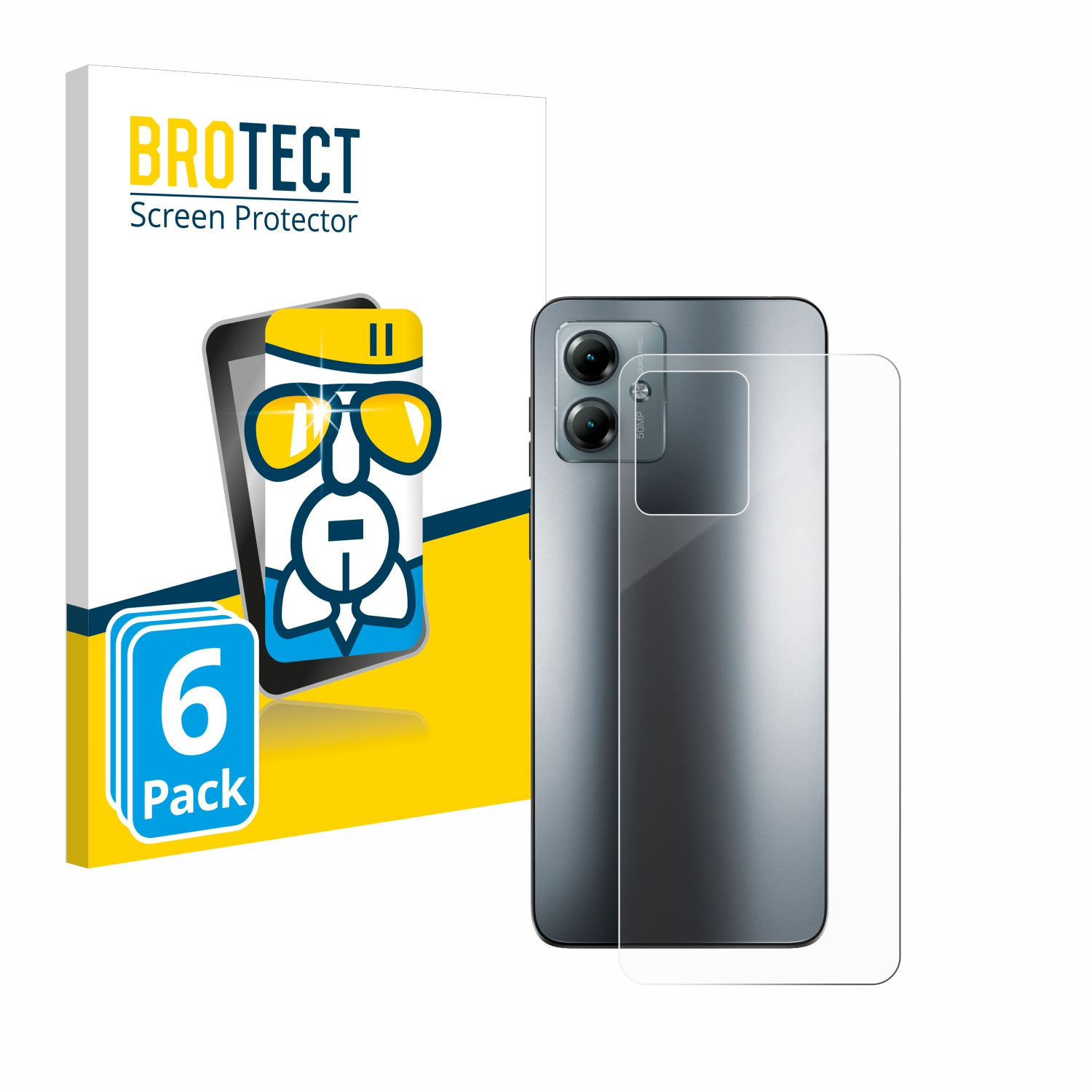 BROTECT 6x Airglass klare Motorola Schutzfolie(für G14) Moto