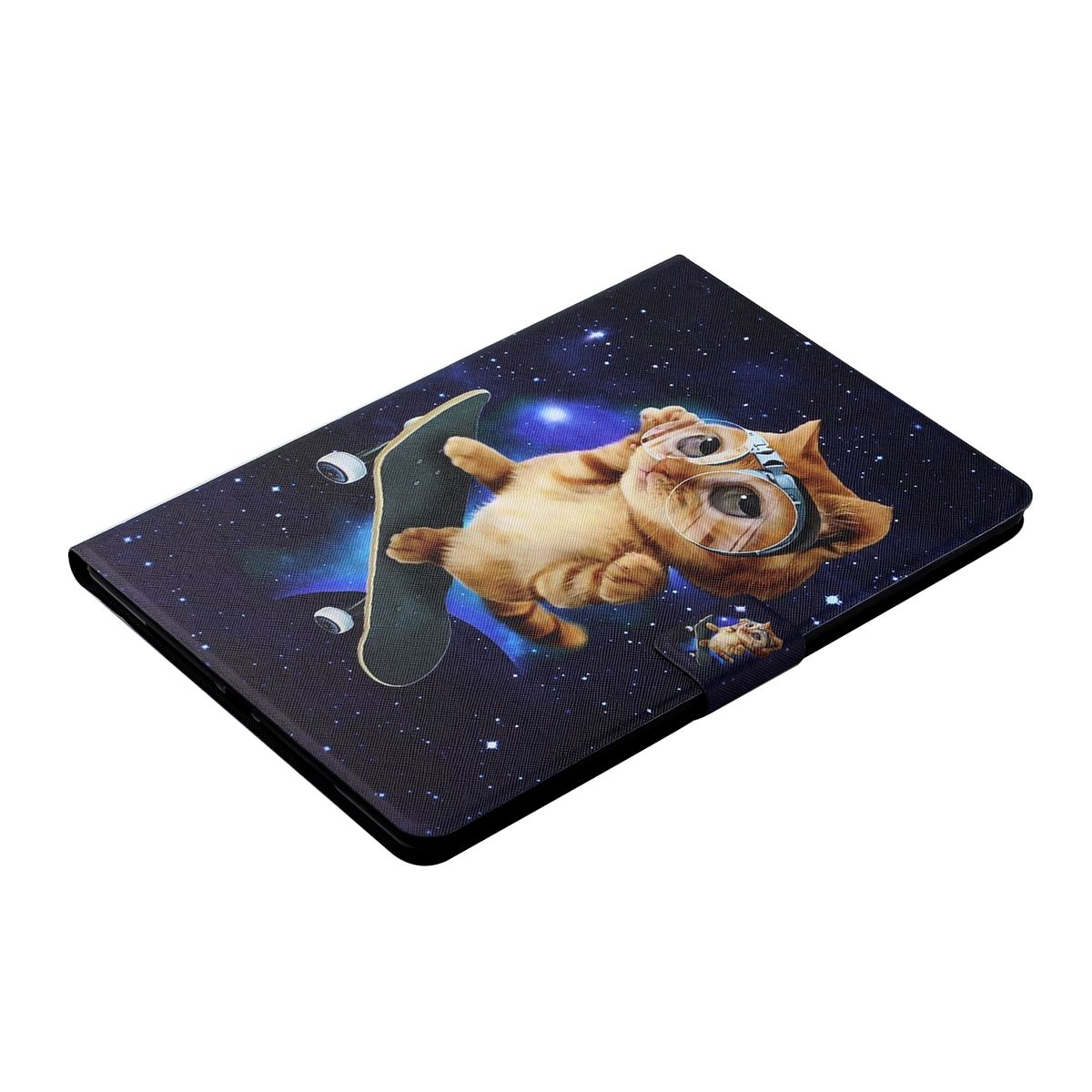 Druck Samsung Tablethülle Muster mit & / Motiv Wake / WIGENTO Schwarz Sleep Cover aufstellbar Kunststoff Silikon UP Kunstleder, für Cover Full