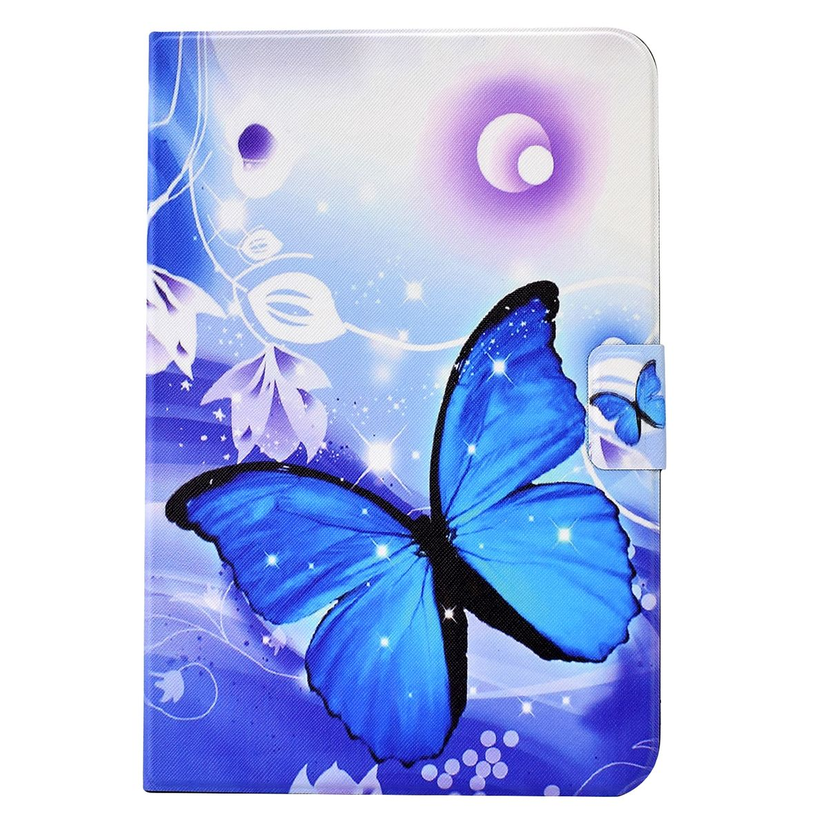 Full Tablethülle Muster / Blau aufstellbar mit Silikon für Druck Kunststoff Motiv / Cover WIGENTO Samsung Kunstleder, Cover