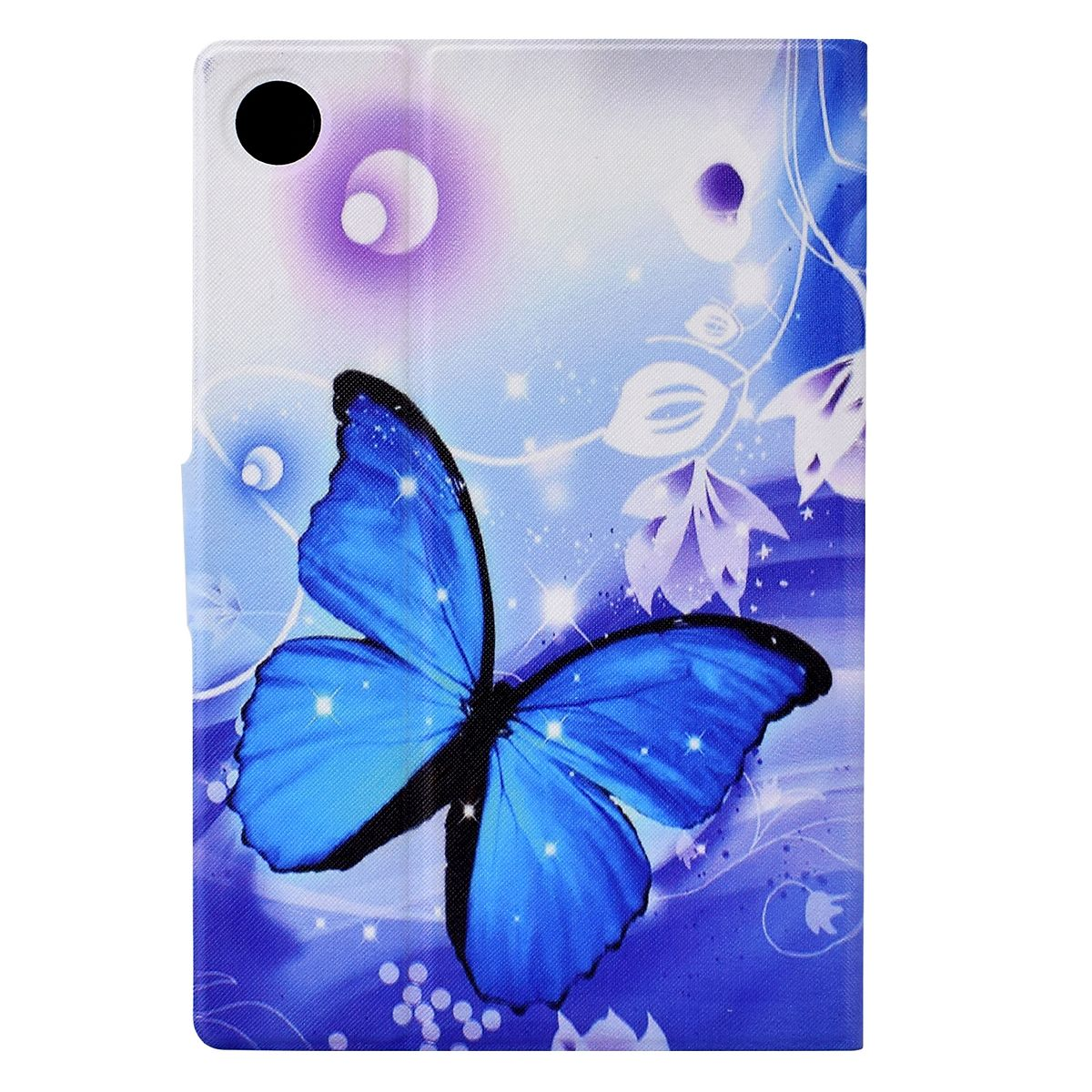 Full Tablethülle Muster / Blau aufstellbar mit Silikon für Druck Kunststoff Motiv / Cover WIGENTO Samsung Kunstleder, Cover