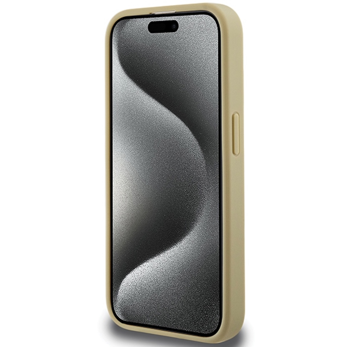 iPhone HELLO Cover BY Schutzhülle KITTY Gold CHEFMADE Leather Design, 15, Head Backcover, Kitty Apple, MagSafe