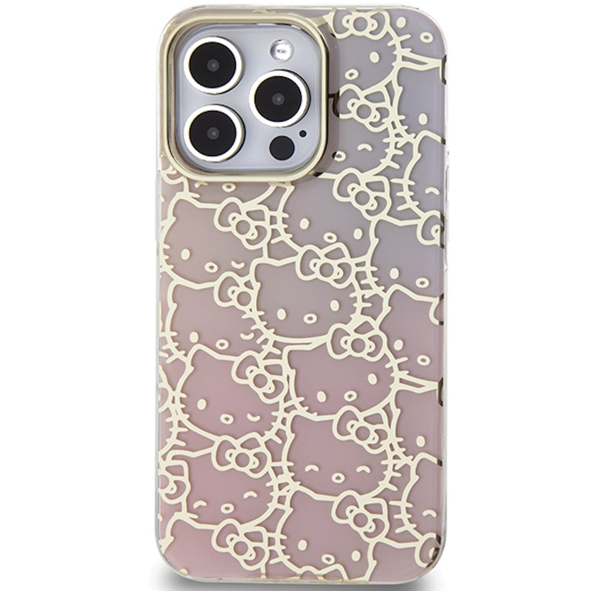 KITTY 15 iPhone Schutzhülle Max, Rosa BY Hardcase Silikon Backcover, Cover Pro CHEFMADE Apple, Cover HELLO Design,