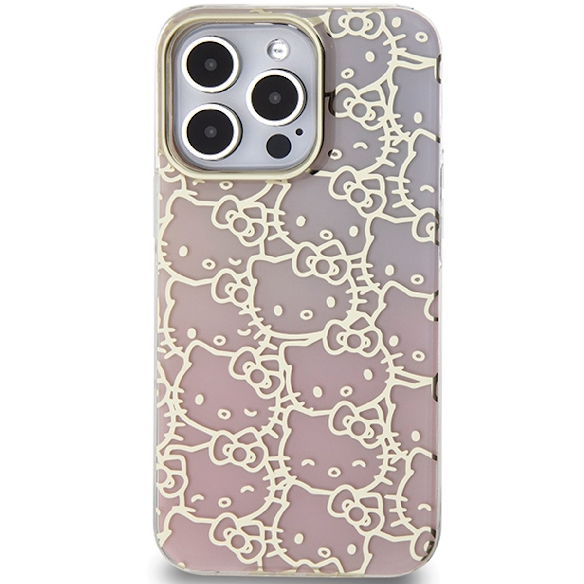 Eine Hello Kitty Handyhülle mit Hello Kitty-Motiven.