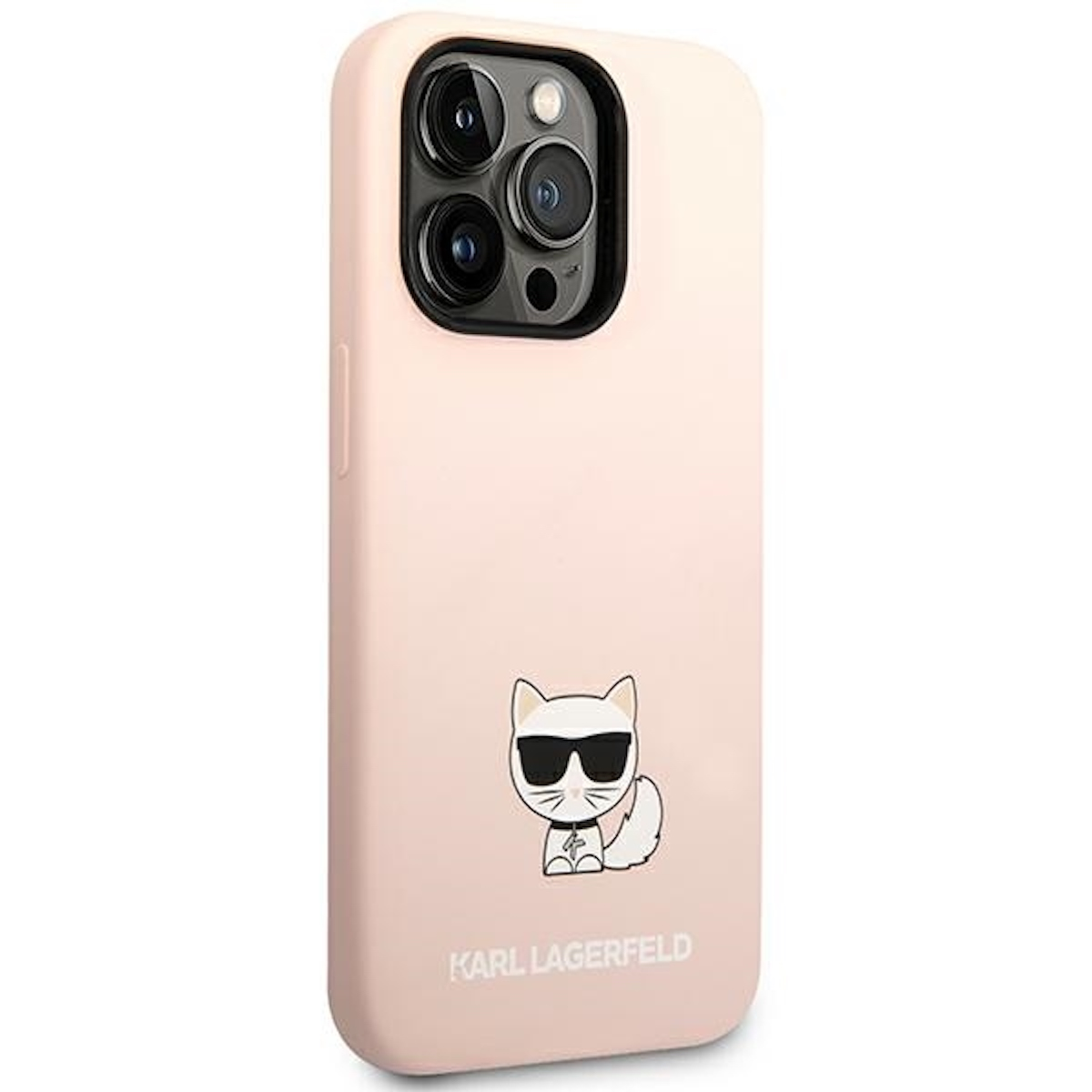Body Choupette Hülle, iPhone Backcover, Silikon Apple, Pro, 14 Design Cover LAGERFELD KARL Rosa