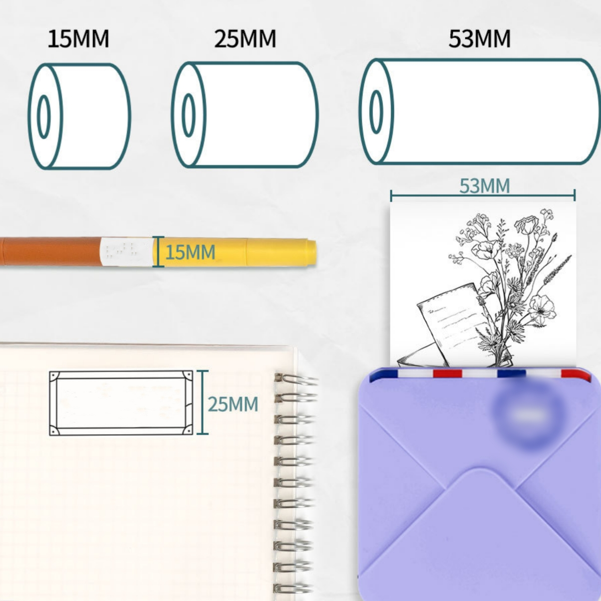 SHAOKE Handy-Foto-Thermofoto-Minidrucker für Studenten Thermopapier WLAN Fehler Fotodrucker Drucker