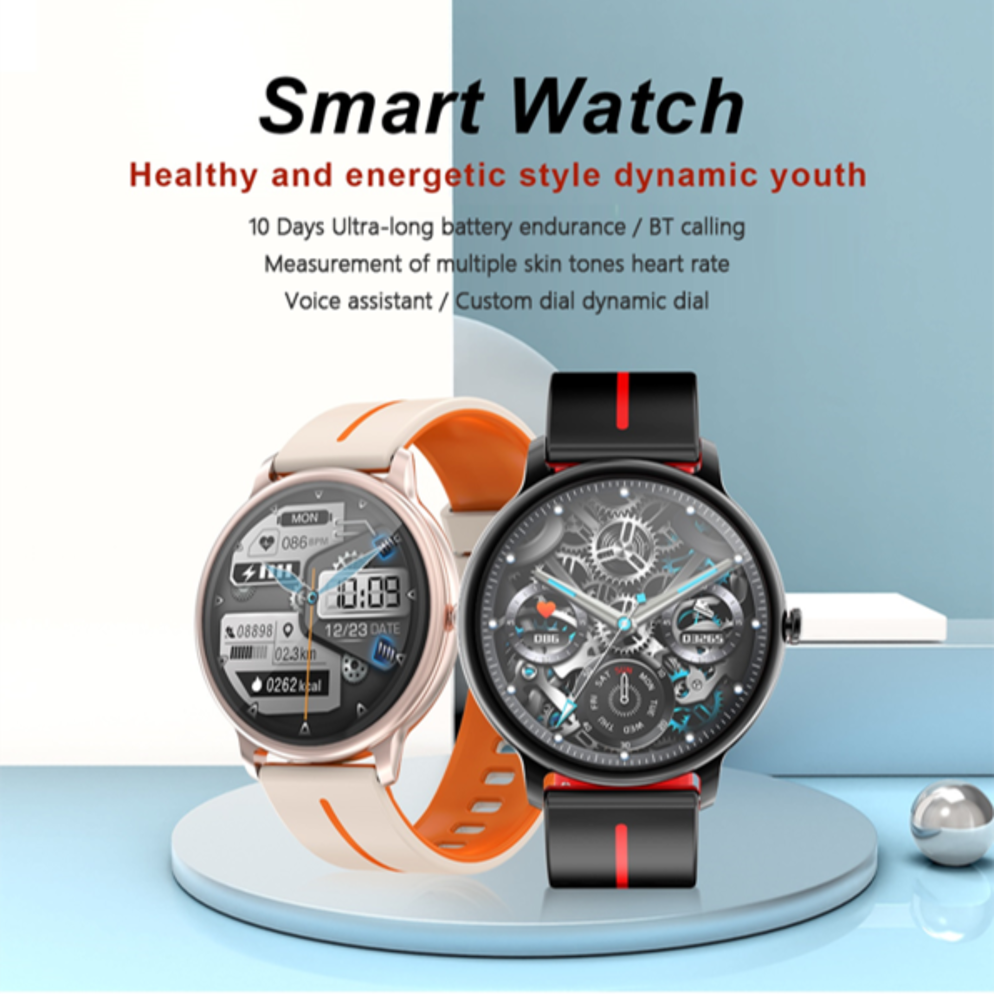 MANIKE mm, Silikon, - 140 stainless 210 KM60 Schwarz Smartwatch steel