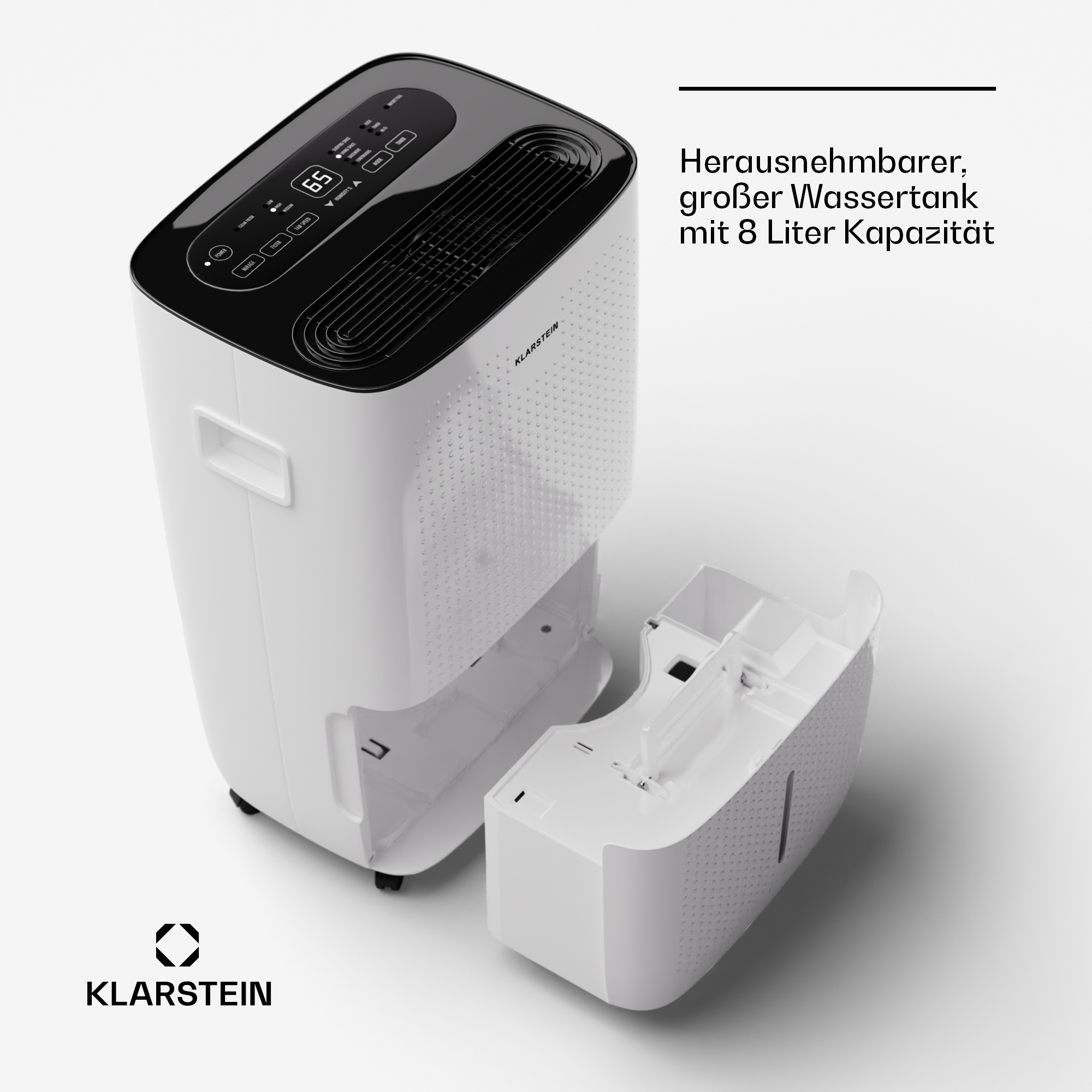 Raumgröße: 65 DryFy m²) Luftentfeuchter Connect KLARSTEIN Weiss,