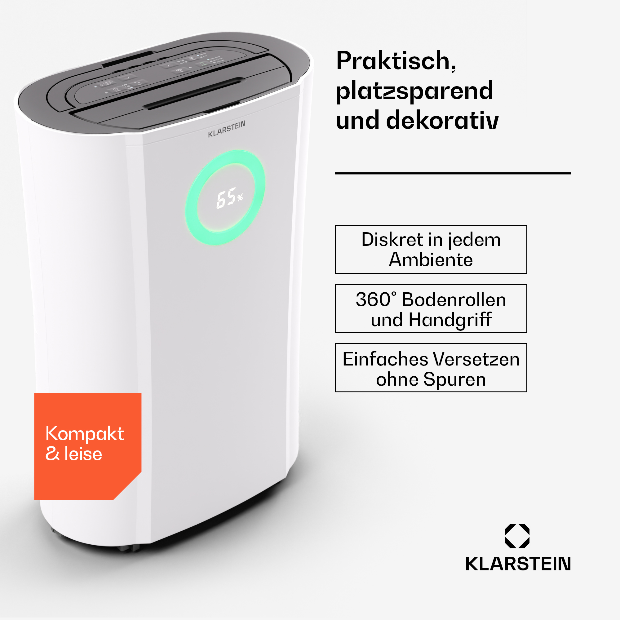 Luftentfeuchter 30 Connect m²) DryFy Pro Anthrazit, KLARSTEIN Raumgröße: