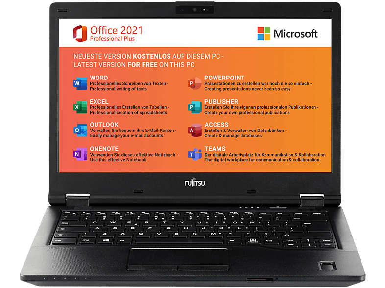 FUJITSU Lifebook E449, Notebook, mit 14 Zoll Display, Intel® Core™ i3,i3-8130U Prozessor, 16 GB RAM, 512 GB SSD, Intel® UHD 620, Schwarz, Windows 11 Pro