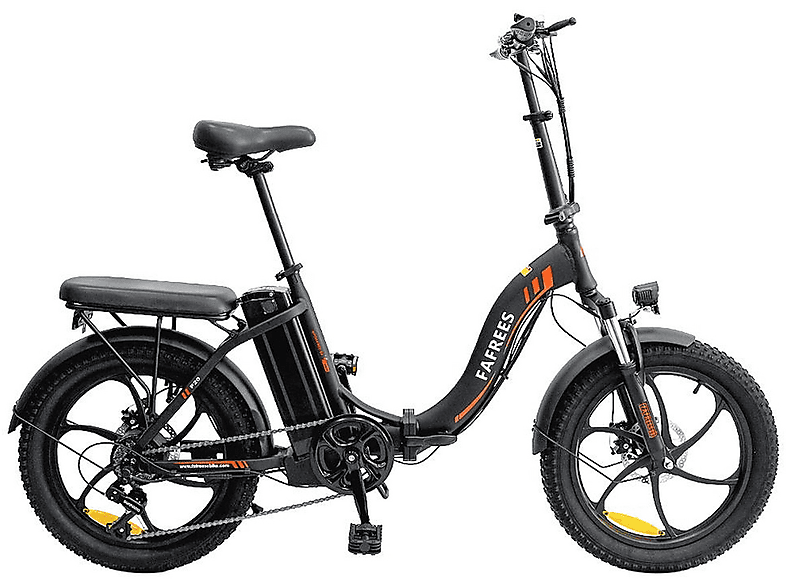 FAFREES F20 Kompakt-/Faltrad (Laufradgröße: 20 Zoll, Unisex-Rad, Schwarz)