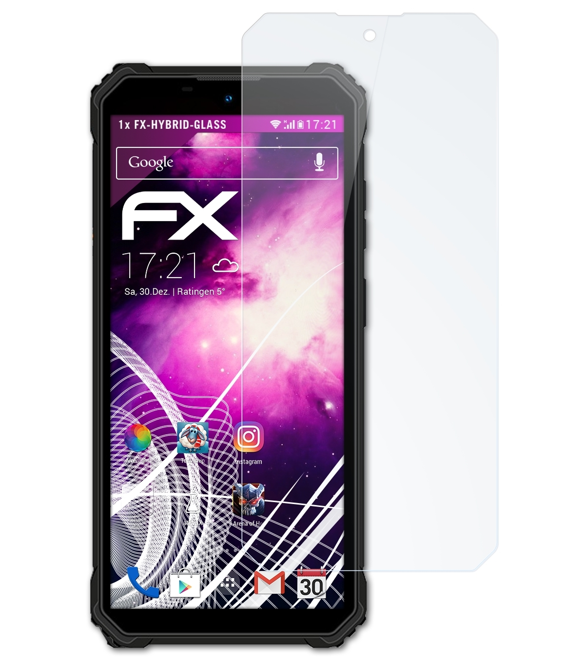 FX-Hybrid-Glass ATFOLIX Oukitel WP28) Schutzglas(für