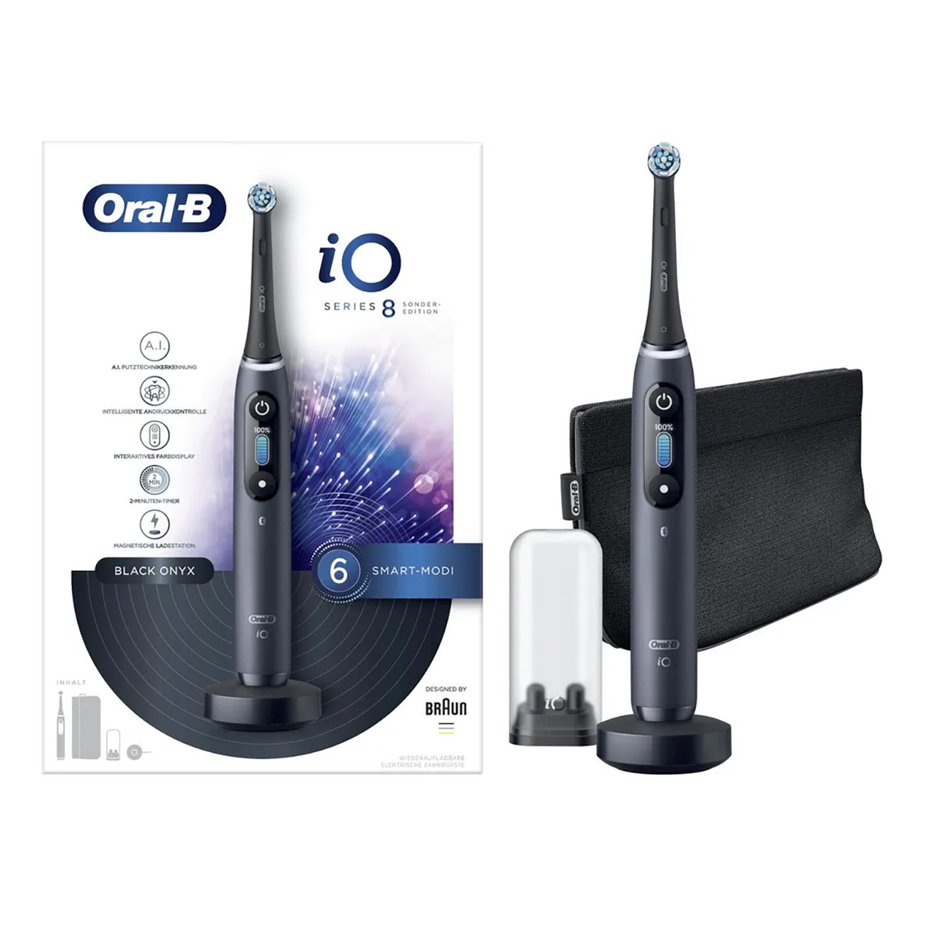 ORAL-B iO Series 8 Elektrische schwarz Zahnbürste