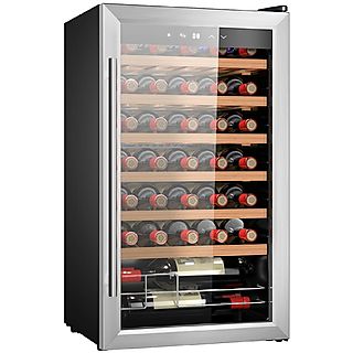 Vinoteca libre instalación - CECOTEC Bolero GrandSommelier 34030 Inox Compressor, 34 botellas, Silver