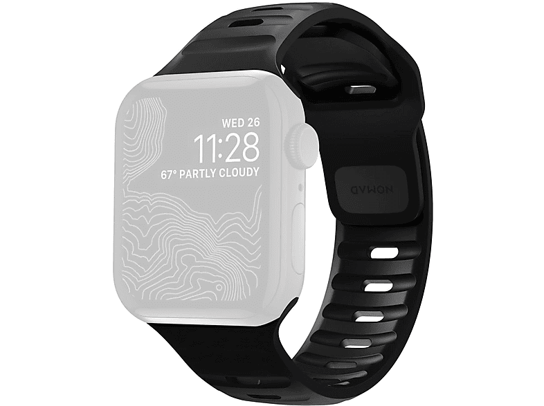 NOMAD Sport Band 38/40/41 mm  Black, Armband, Nomad, Nomad, schwarz | Smartwatch Armbänder