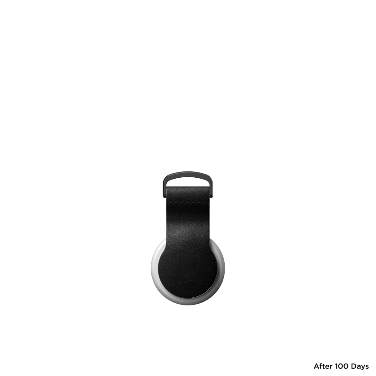 Airtag Loop Schlüsselanhänger schwarz Black NOMAD Leather degrees 90