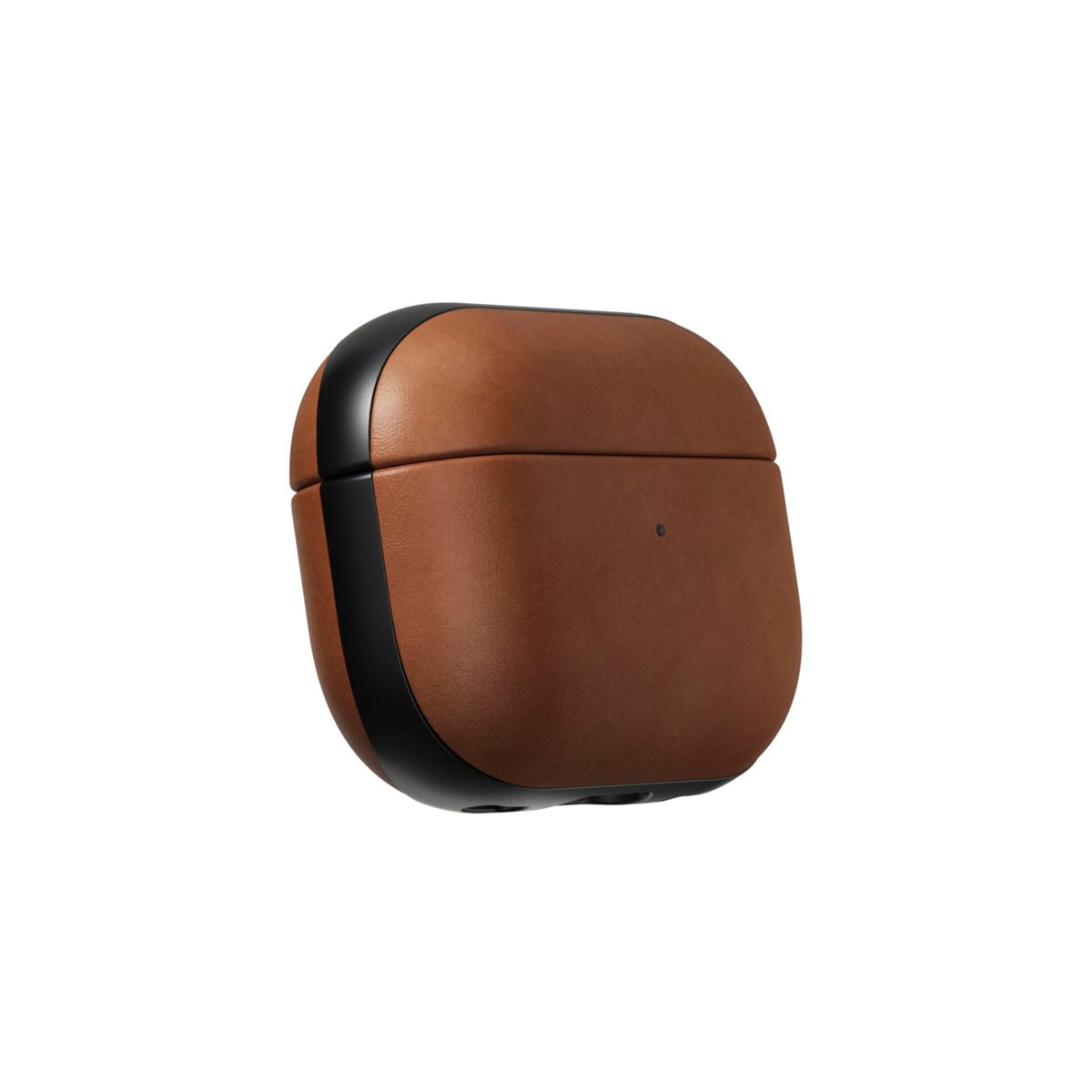Braune und schwarze AirPods Pro Lederhülle.