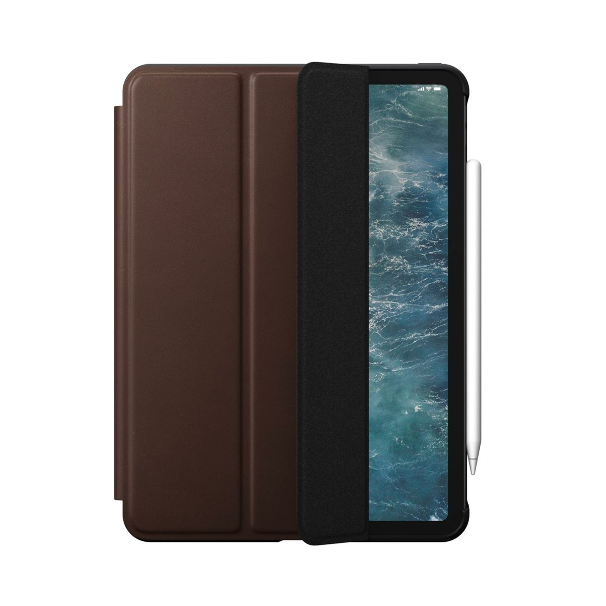 NOMAD Modern Folio Cover Full Gen) iPad inch (2nd Brown Pro Apple Rundumschutz braun Leather für Leder, 11