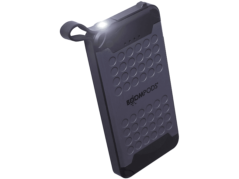 BOOMPODS Powerboom X 10.000mAh Grey Waterproof Powerbank 10000 schwarz / silber