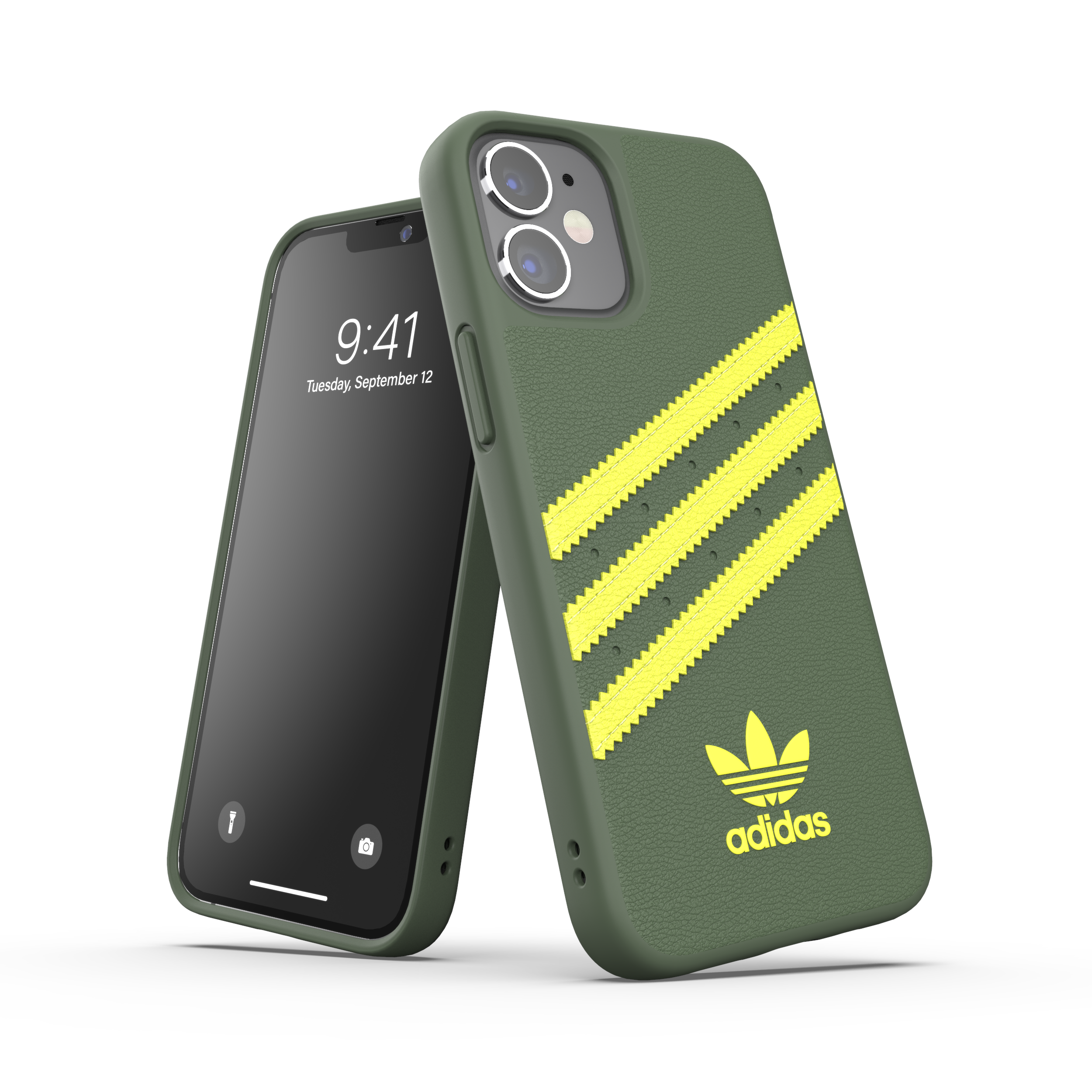 ADIDAS Moulded Case PU, GREEN APPLE, Backcover, IPHONE 12 MINI
