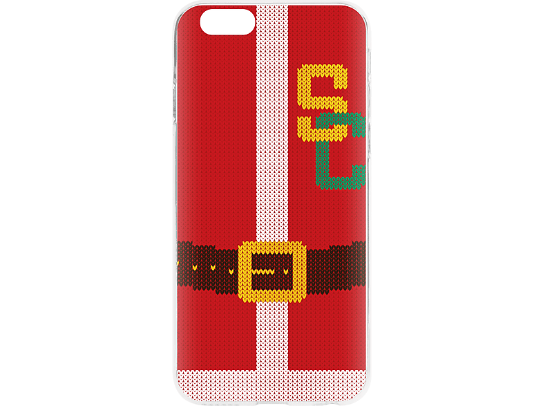 COLOURFUL Cardcase IPHONE Xmas Backcover, APPLE, Ugly 6/6S, College Santa, Sweater FLAVR