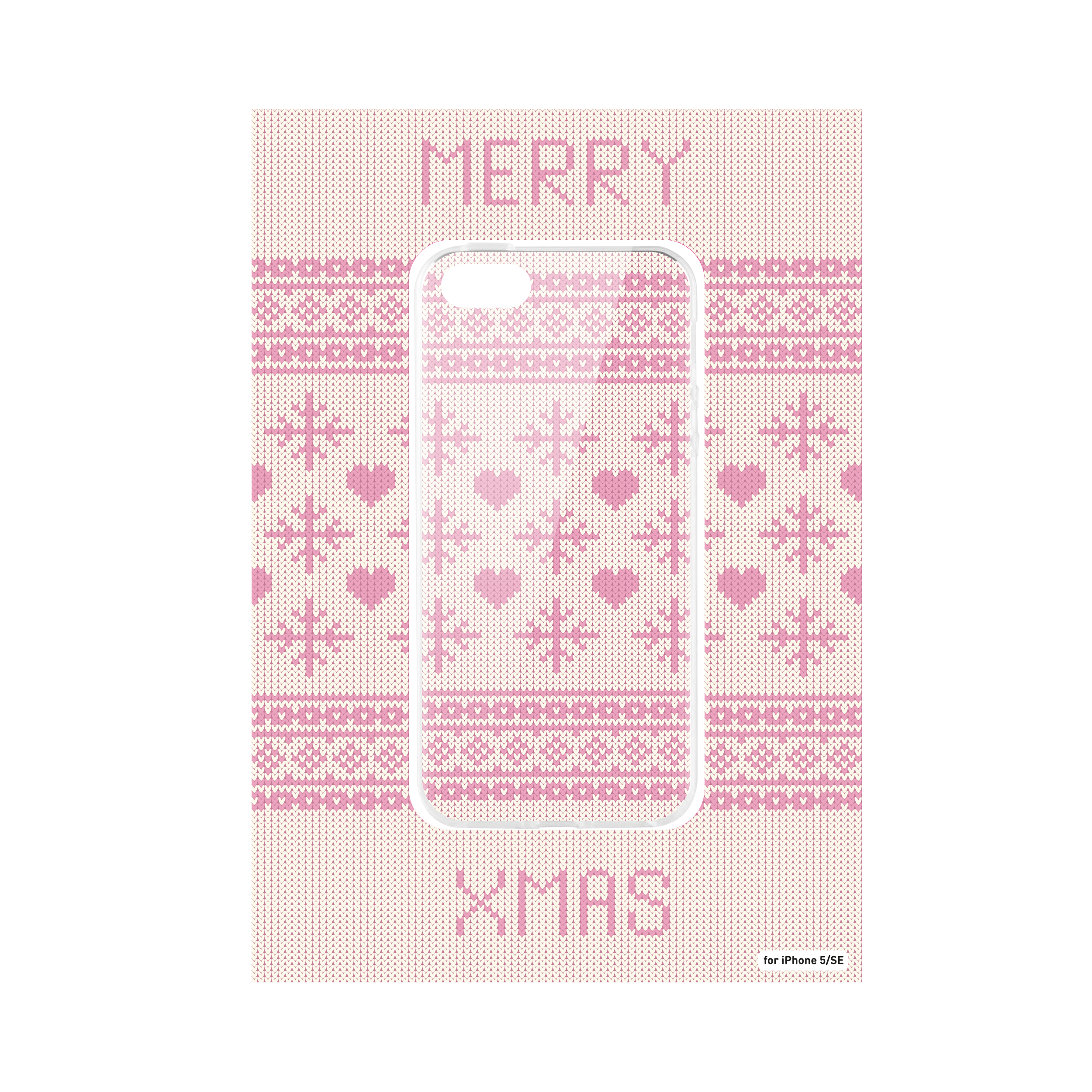 5/5S/SE, APPLE, PINK Xmas Backcover, Sweater, FLAVR IPHONE Ugly Cardcase