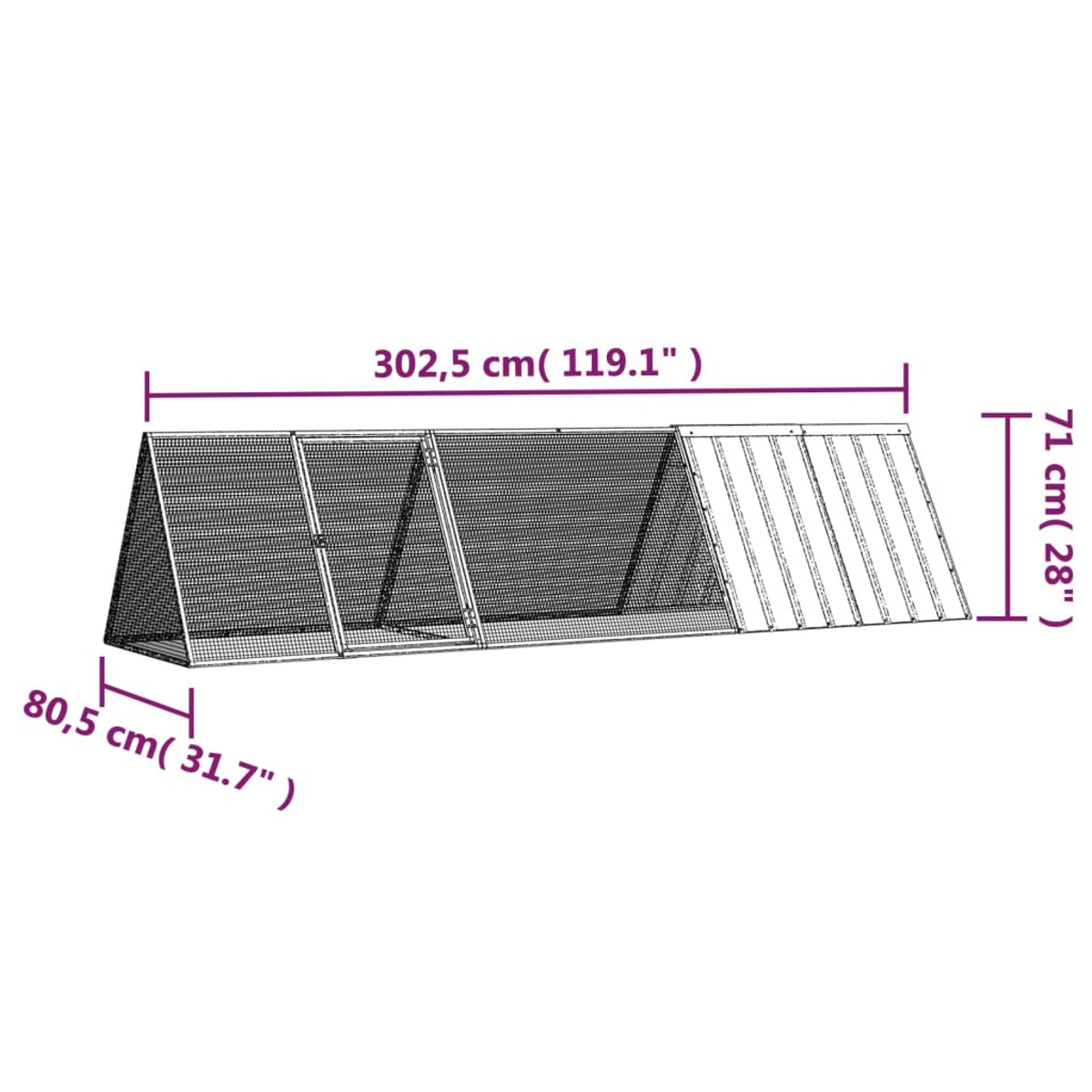 Kaninchenstall VIDAXL 3106449