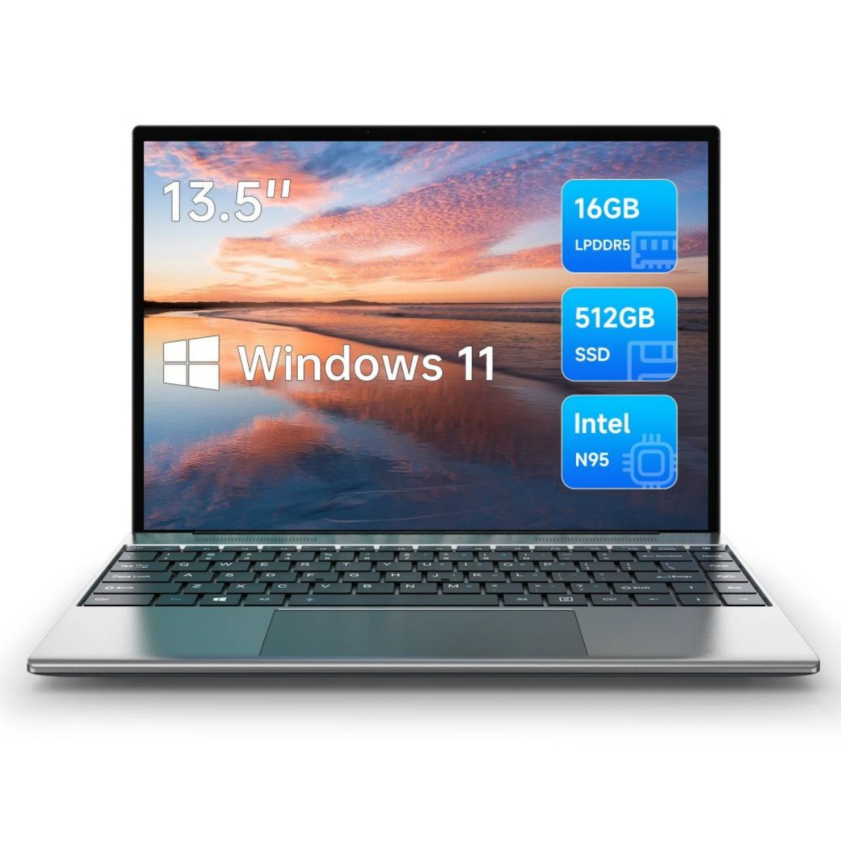 512,0 Book13 GB GB Grau ALLDOCUBE GT Plus, mit Laptop SSD, 512,0 13,5 RAM, Intel®, Display, Zoll
