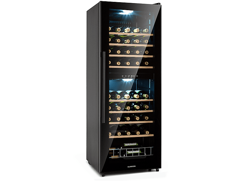 KLARSTEIN Barossa 54 bottle Duo Weinkühlschrank (EEK G, Schwarz)