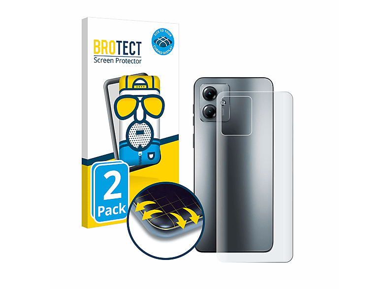 BROTECT 2x Flex matt Full-Cover 3D Curved Schutzfolie(für Motorola Moto G14) | Displayschutzfolien & Gläser