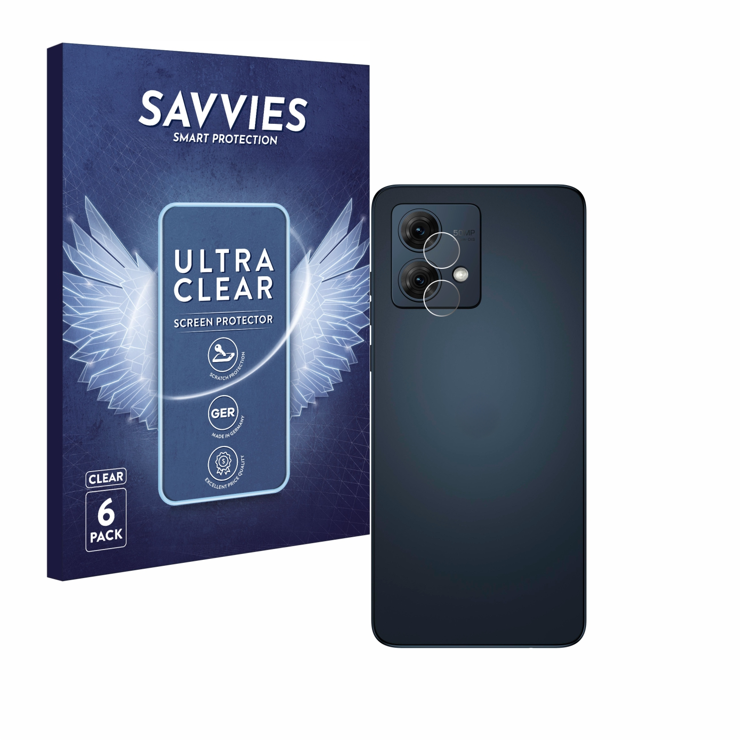 SAVVIES 6x G84) klare Schutzfolie(für Moto Motorola