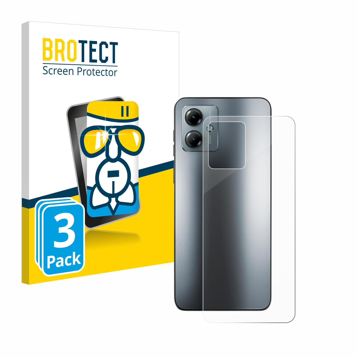 Schutzfolie(für 3x klare Moto Motorola G14) BROTECT Airglass