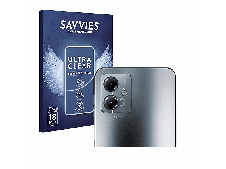 SAVVIES 18x klare Schutzfolie(für G14) Motorola Moto