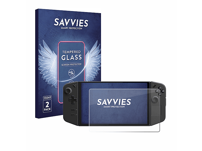 SAVVIES 2x 9H klares Go) Lenovo Schutzglas(für Legion