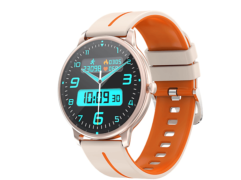 MANIKE KM60 Smartwatch stainless steel Silikon, 140 - 210 mm, Orange