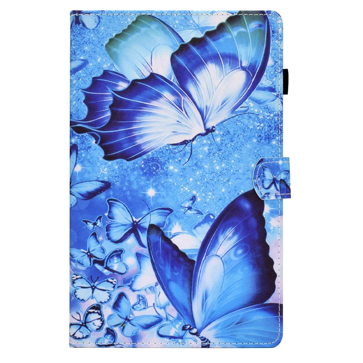 Samsung mit Kunststoff Motiv Silikon Muster aufstellbar Blau Cover / Kunstleder, / Full für WIGENTO Cover Tablethülle Druck