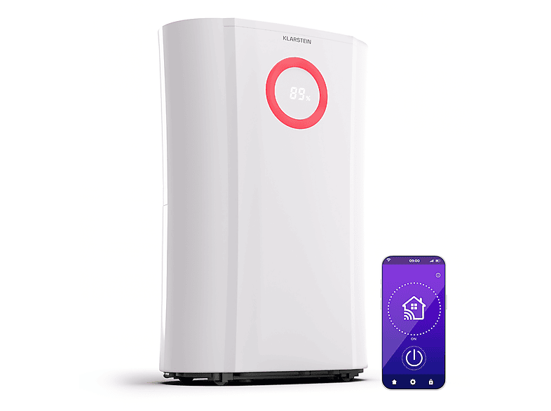 KLARSTEIN DryFy Pro Connect Luftentfeuchter Weiß, Raumgröße: 30 m²)