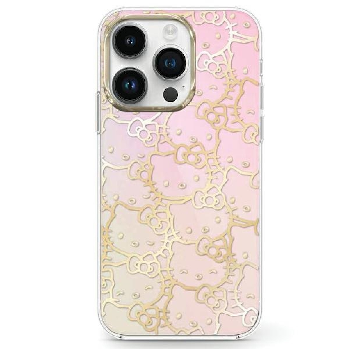 HELLO KITTY Cover Hardcase BY Cover Backcover, Design, Apple, Schutzhülle 15, iPhone CHEFMADE Silikon Rosa
