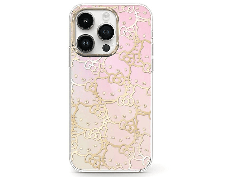 HELLO KITTY Cover Hardcase BY Cover Backcover, Design, Apple, Schutzhülle 15, iPhone CHEFMADE Silikon Rosa