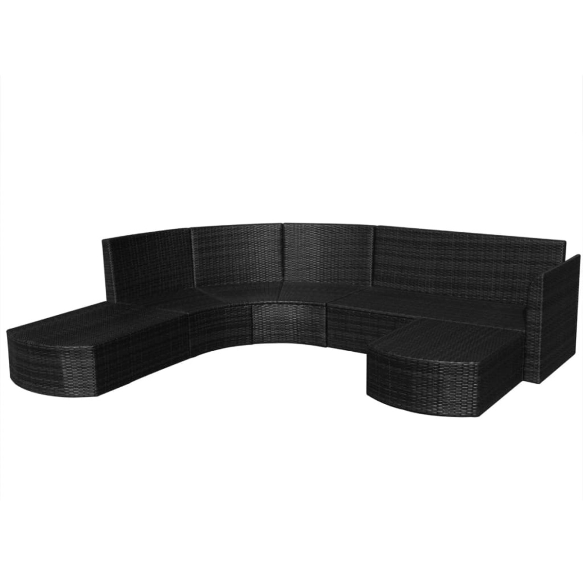 VIDAXL 43299 Gartentisch- und Stuhlset, Schwarz