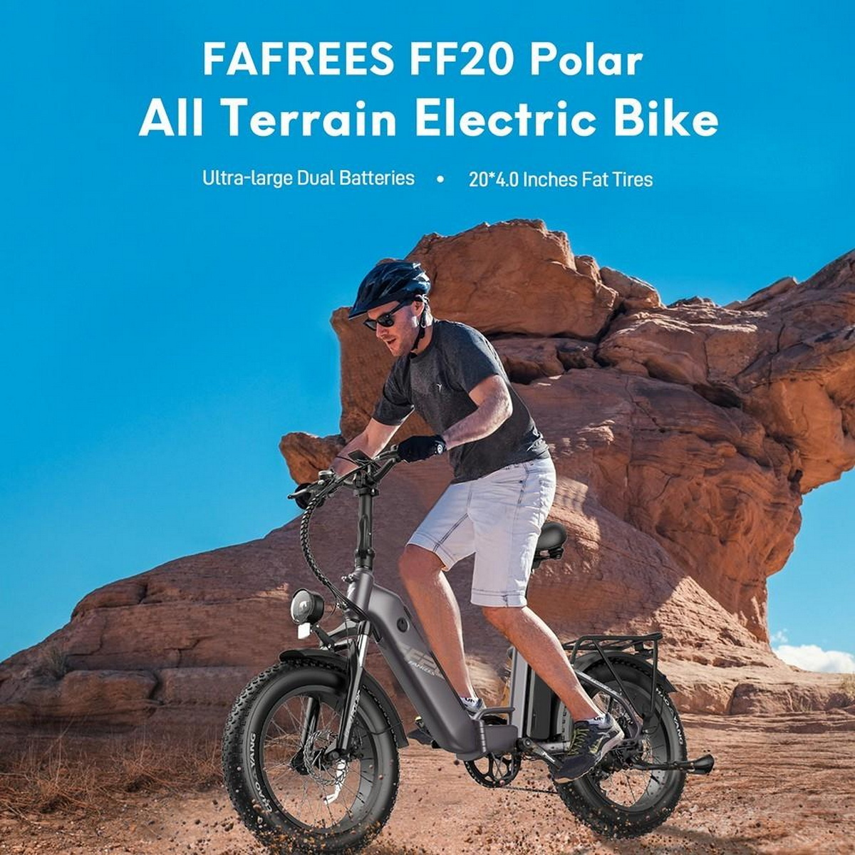 FAFREES FF20 Kompakt-/Faltrad (Laufradgröße: Blau) Unisex-Rad, 20 Zoll