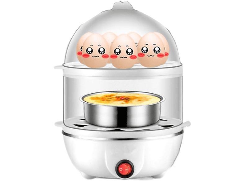 UWOT Mini-Multifunktions-Eierkocher mit automatischer Abschaltung für den Hausgebrauch Dampfgarer  | Spezial-Töpfe