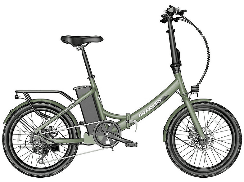FAFREES F20 LIGHT Kompakt-/Faltrad (Laufradgröße: 20 Zoll, Unisex-Rad, 522Wh, Grün)