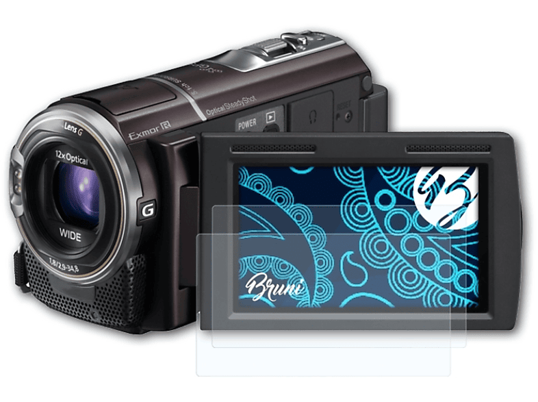 BRUNI 2x Basics-Clear Sony HDR-CX360VE) Schutzfolie(für