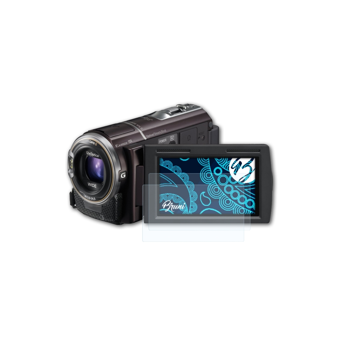 BRUNI 2x Basics-Clear Sony HDR-CX360VE) Schutzfolie(für