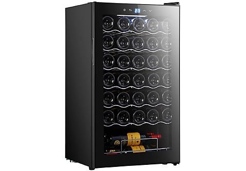 Vinoteca libre instalación  - Bolero GrandSommelier 34030 Black Compressor CECOTEC, 34 botellas, Black