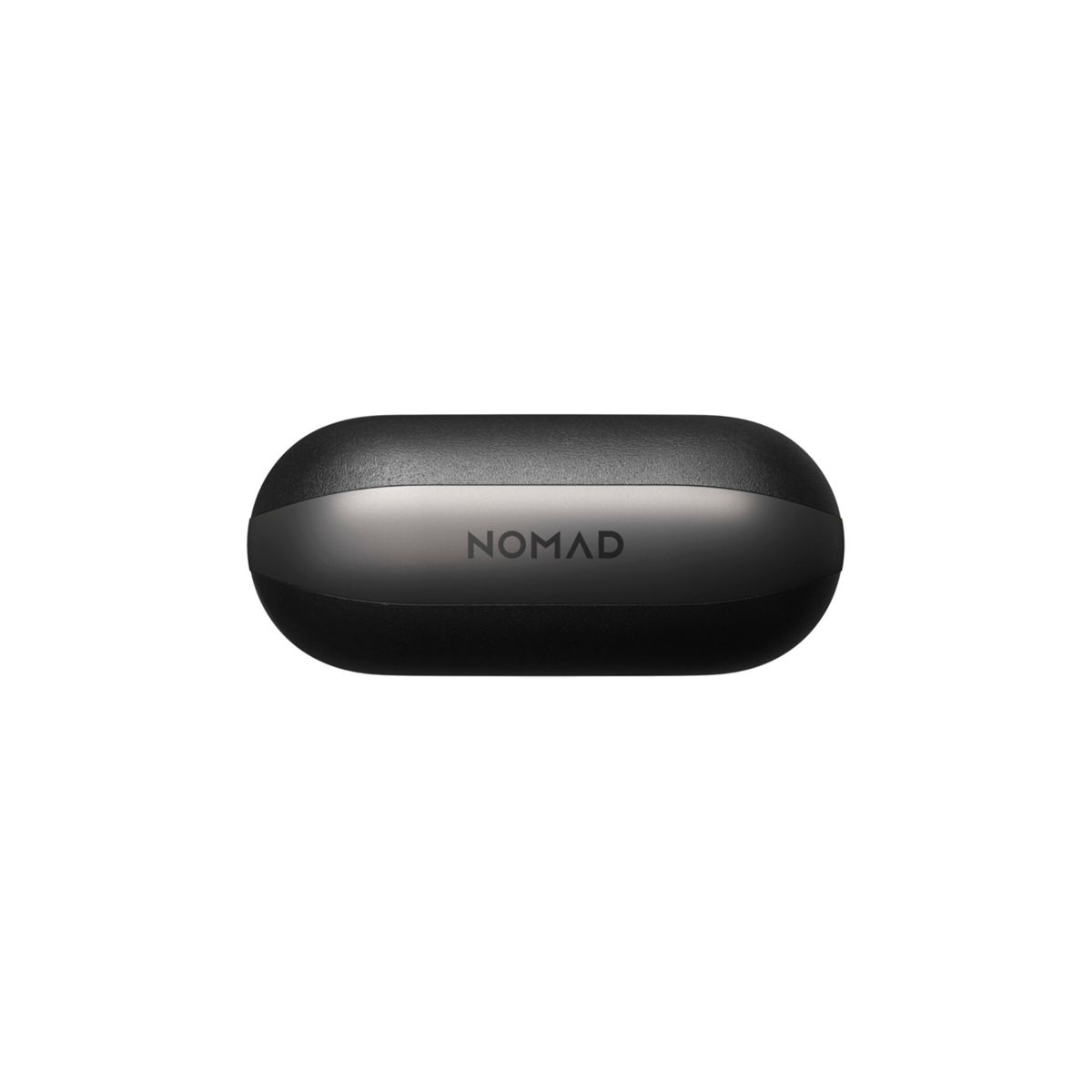 Custodia nera per auricolari con la scritta 'NOMAD'.